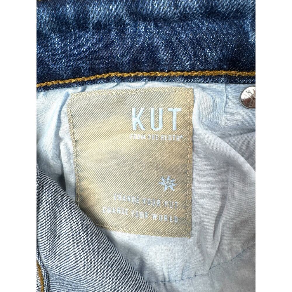 Kut from the Kloth Charlotte Jeans 6 High Rise Culotte Medium Wash Denim Casual - Picture 9 of 9